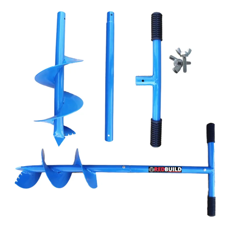 Redbuild High Carbon Steel Blade Manual Earth Auger Hole Digger 6 inch Diameter