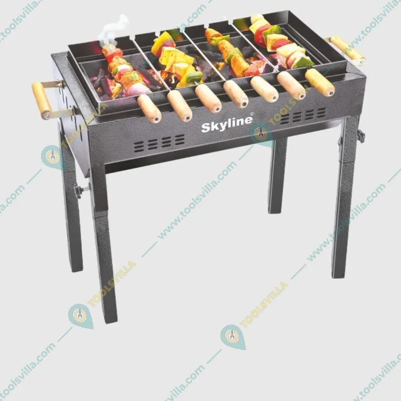 Skyline Garden Charcoal Barbeque with 7 Skews, VTL-4600 With 1 Year Warranty