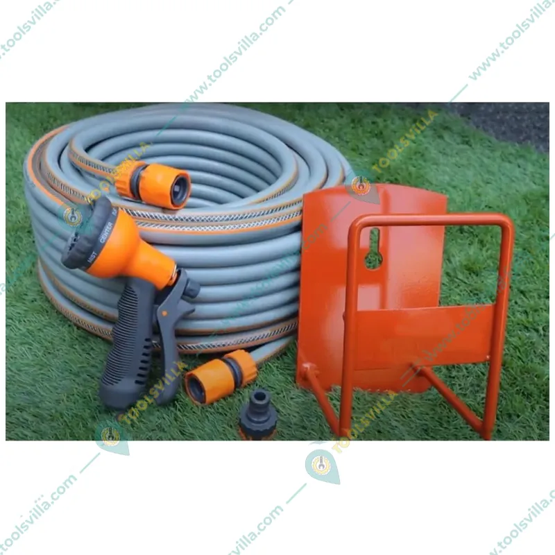 Spanco 30 m 12.5 mm Garden Hose Pipe with Connector, Adapter and Stand