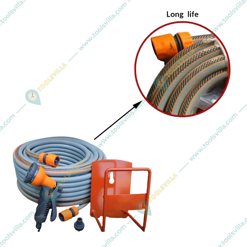 Spanco 30 m 12.5 mm Garden Hose Pipe with Connector, Adapter and Stand