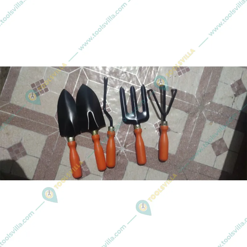 AGT Gardening Tool Kit Weeder, Trowel Big, Trowel, Cultivator, Fork, Gardening Tools Set for Home (Set Of 5 Pcs)