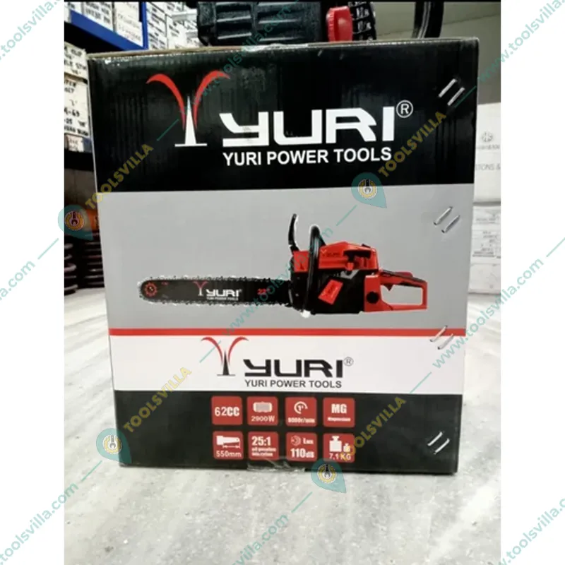 YURI Professional 62-cc Petrol Chainsaw with 22 inch Guide Bar | Ideal for Cutting Tree and Firewood | GCS-YR-6200