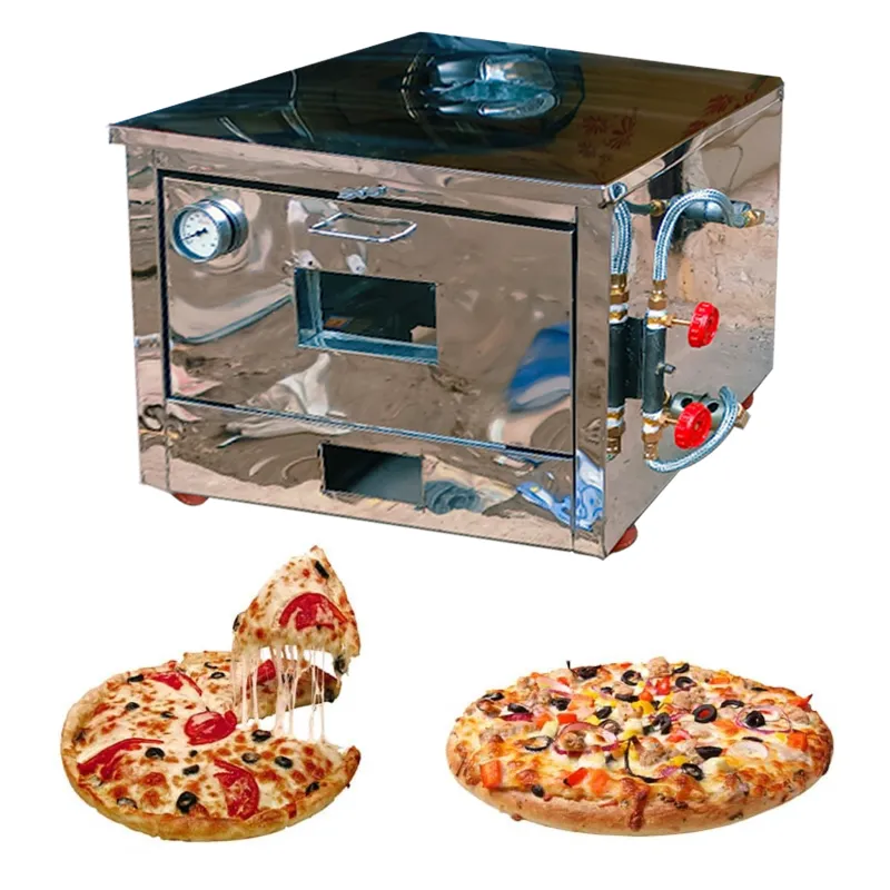 Commercial 22 x 20 Inch Gas Operated Stainless Steel Pizza Oven, 4 Pizza
