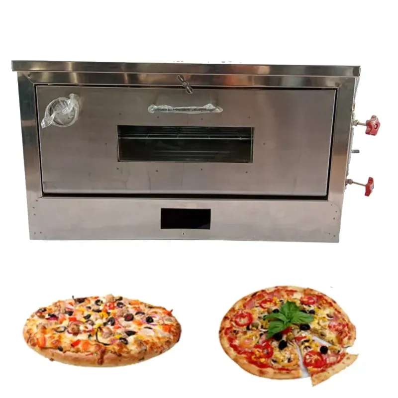 Commercial 17x14 Inch Gas Operated Pizza Oven of 4 Pizza Capacity 