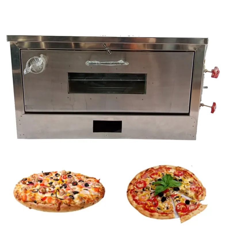 Commercial 26 x 14 Inch Stone Base Gas operated Pizza Oven, 6 Pizza Capacity 