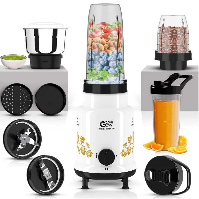 GIGAWATTS All-in-One Nutri bullet Blender for Frozen Drinks with Leak Proof 2 Unbreakable PC Jars with 1 Year Warranty