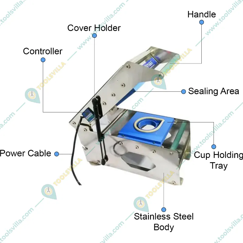95 mm Dia 350 Glass/Hr Cup & Glass Sealing Machine, 300W - 350 Glass/Hr