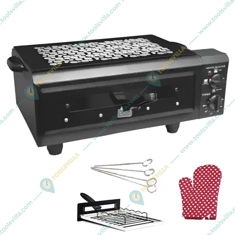 Premium Quality Glass Top Electric Tandoor 2kW with Timer & 4 Skewer