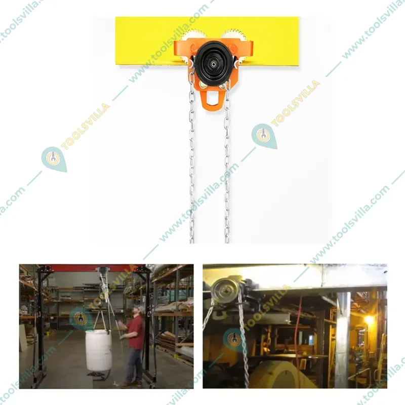 Globe 3 Ton Manual Monorail Travelling Trolley With 3 Meter & 5 mm Hand Chain - 12 Month Warranty