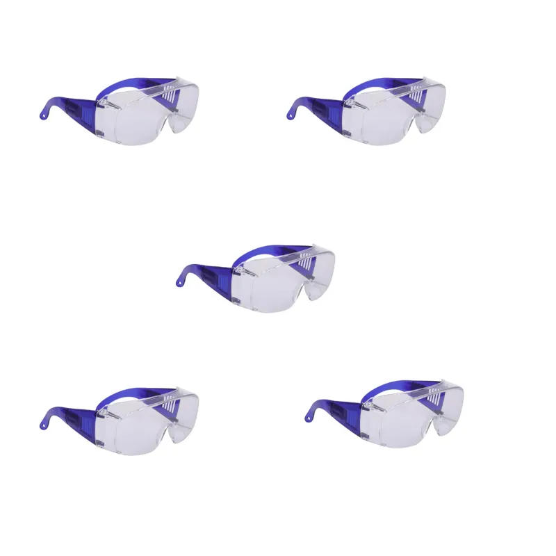 Super Safety Lightweight Safety Goggles with Clear Lenses to Protect Against Sand and Dust Particles ( Pack of 5 )