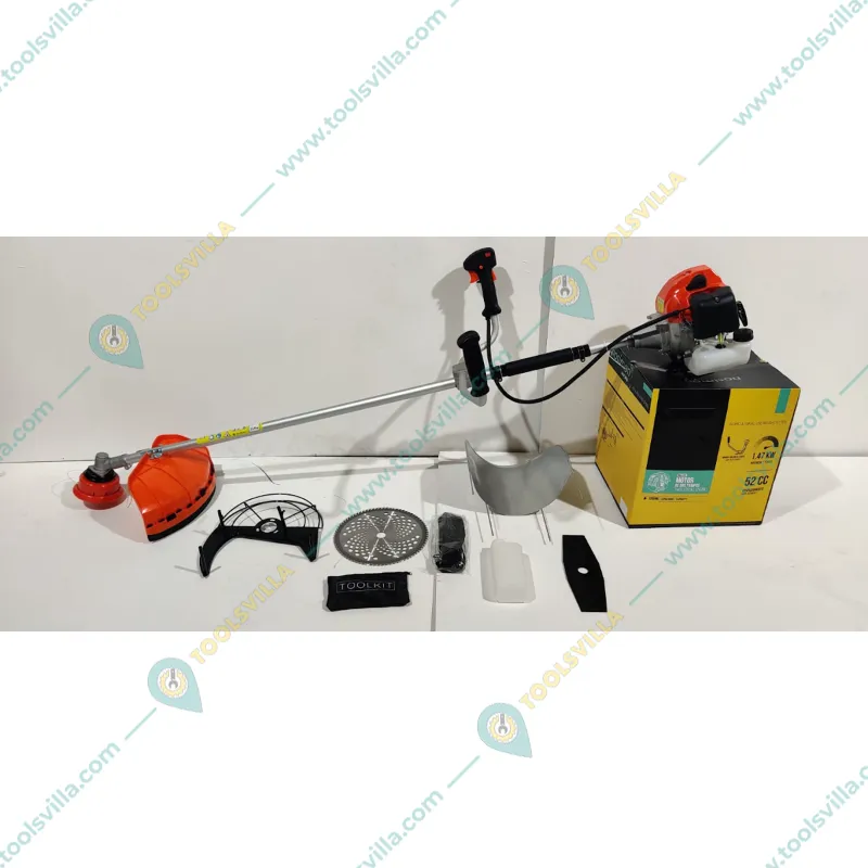 Heavy Duty 2.7HP 52cc 2 Stroke Air Cooled Brush Cutter with Free Attachments