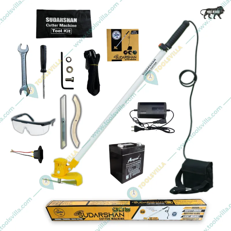 Farmio Grass Cutting Machine with 12V Battery and Accessories