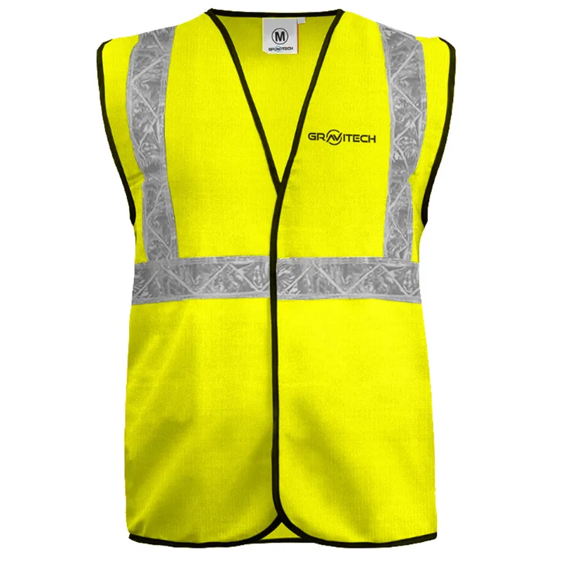 Gravitech Pack of 100 50 GSM Green Safety Jacket with 2" PVC Reflective Tape GI-RJ-01