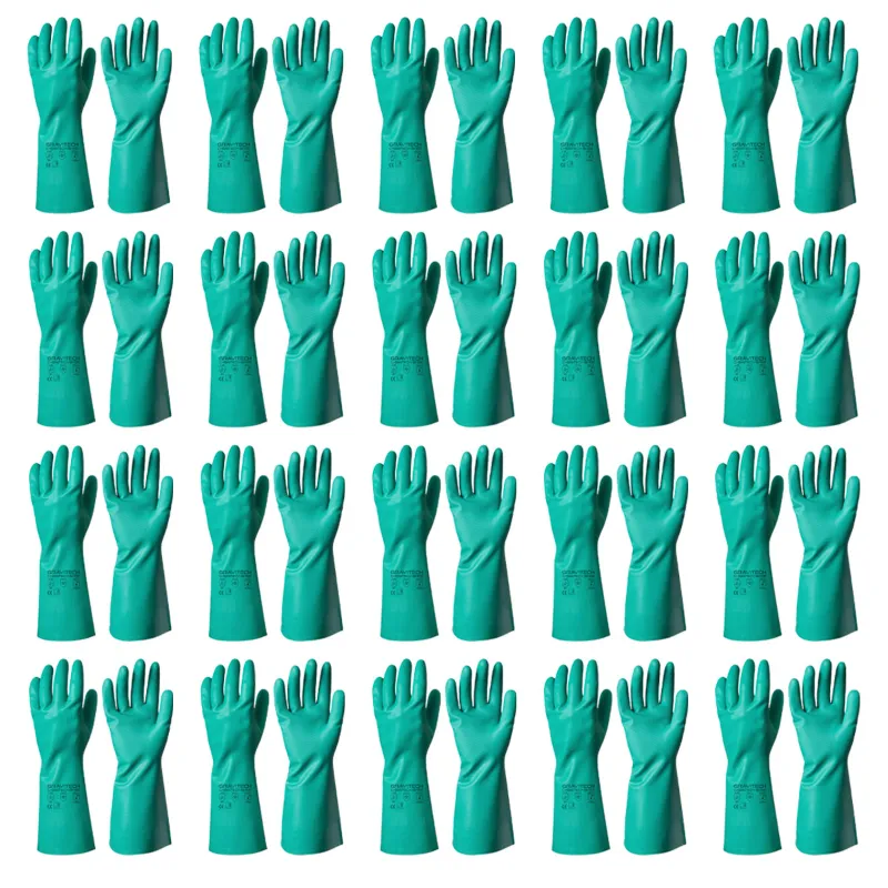 Gravitech Pack of 20 Pairs GI-1000 Nitrile Gloves - 100% Nitrile, Flock Lined, Cut & Puncture Resistant, EN Certified