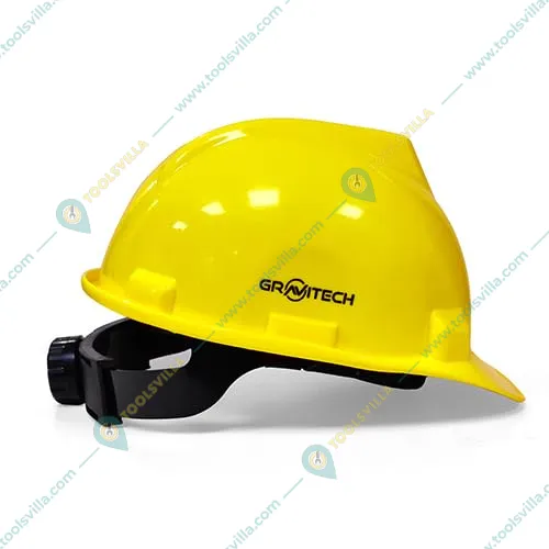 Gravitech Pack of 5 'V' Corrugated HDPE Safety Helmet with Ratchet Type Adjustment for Industrial Use (STRONG CAP-R)