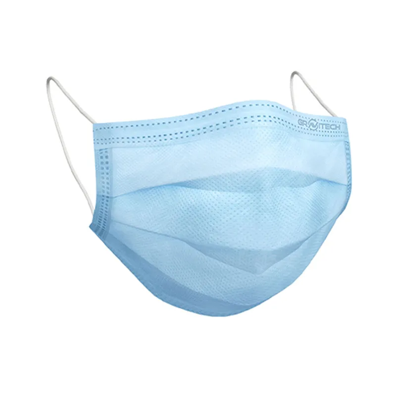 Gravitech Pack of 100 3 Ply Surgical Face Mask with Meltblown Filter, Nose Pin & Ear Loops, BFE ≥99.99%