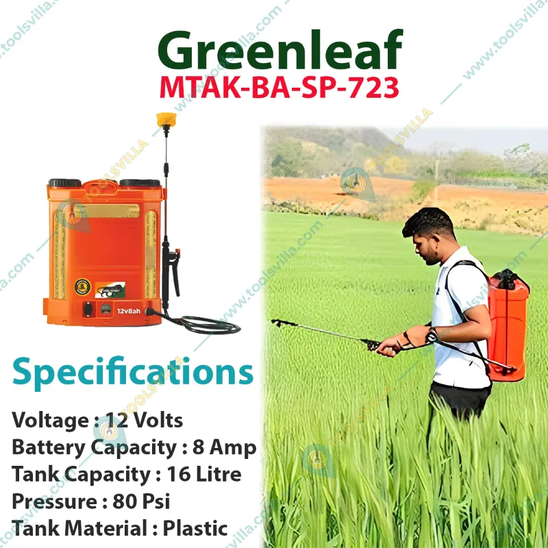 Greenleaf 16 liter Battery Sprayer With 12 V 8 Ah Battery