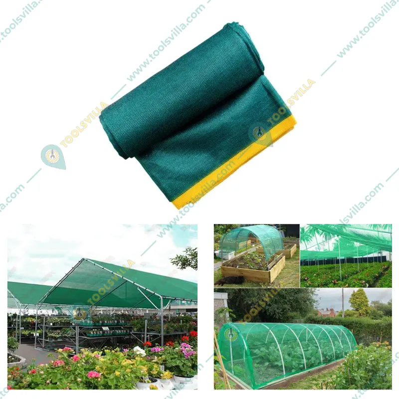High Quality 50 % UV Sunlight Protected Green Shade Net | Suitable for Home, Garden, Nursery(Size-5 meter x 50 meter)