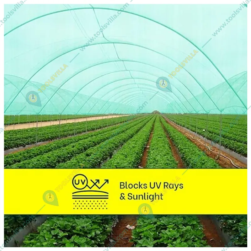 High Quality 50 % UV Sunlight Protected Green Shade Net | Suitable for Home, Garden, Nursery(Size-5 meter x 50 meter)