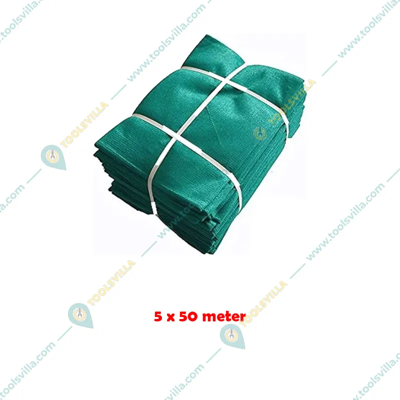High Quality 50 % UV Sunlight Protected Green Shade Net | Suitable for Home, Garden, Nursery(Size-5 meter x 50 meter)