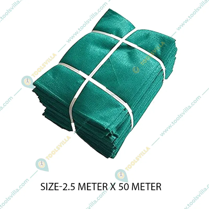 High Quality 90 % UV Sunlight Protected Green Shade Net | Suitable for Home, Garden, Nursery(Size-2.5 meter x 50 meter)