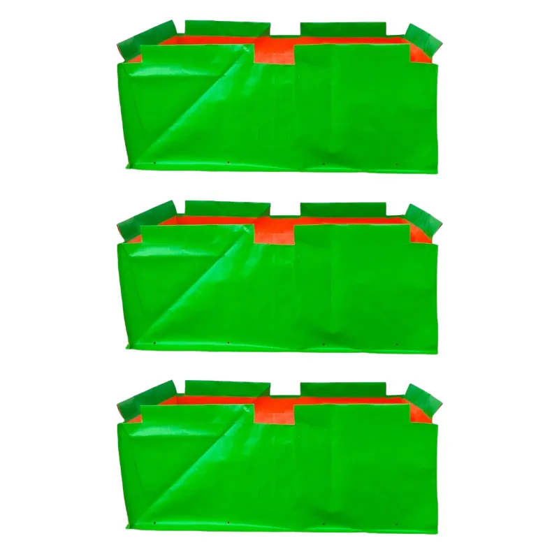 Shiv Biotech 250 GSM 3 x 2 x 1 feet HDPE Rectangular Type Reusable Grow Bag for Garden and Nursery(Pack-3 pieces)