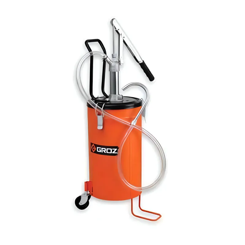 Groz 16L Bucket Oil Pump With Wheels (V16W)