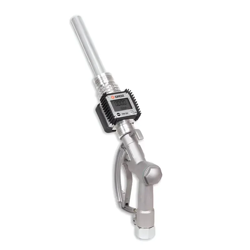 Groz 3/4 Inch NPT Fuel Control Nozzle With Digital Fuel Meter  (FM/20/FCN/3-4/N)