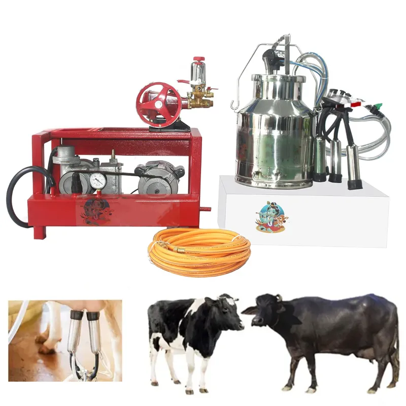 Godhan GS 350 Oil Double Power Single Bucket Milking Machine with HTP for 30 to 35 Cows & Buffaloes with Free Accessories 