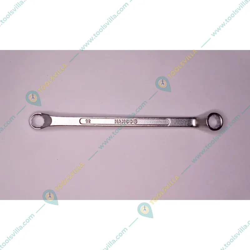 Hamco 10 Pcs 12mm X 13mm Shallow Offset Ring Spanner Set