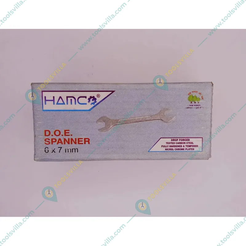 Hamco 20 Pcs 6mm X 7mm Double Open End Spanner Set