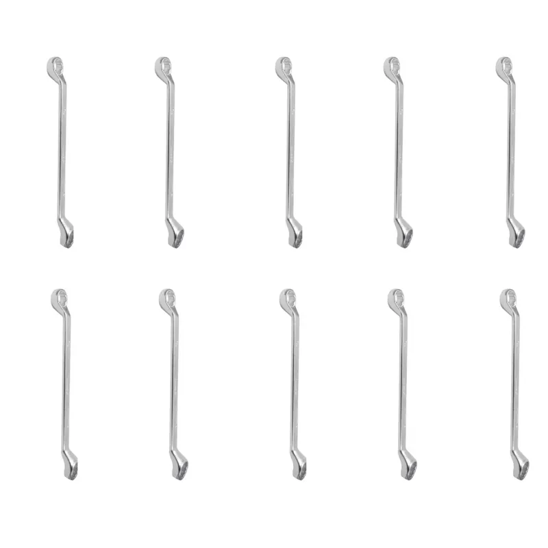 Hamco 10 Pcs 8mm X 9mm Shallow Offset Ring Spanner Set