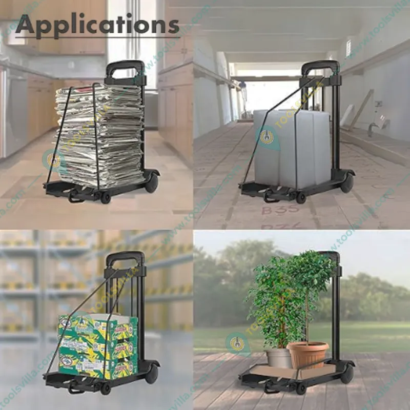 Premium Quality 25 Kg Load Capacity Foldable Luggage Hand Cart Trolley With Telescopic Rod