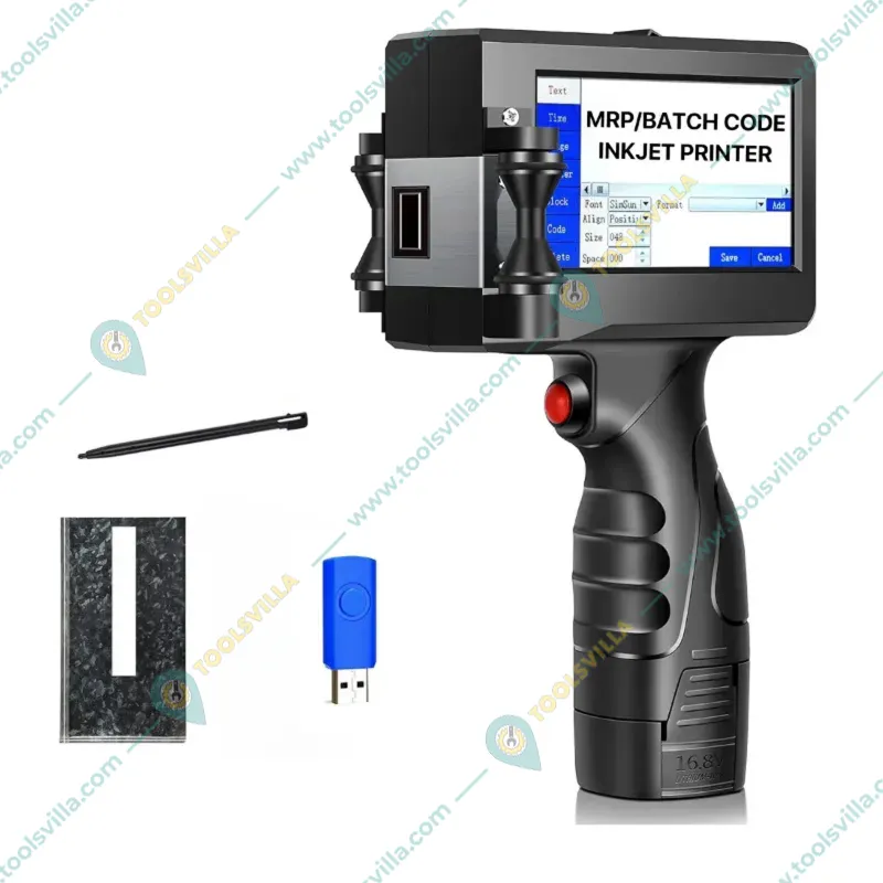 25.4mm Metal Body without Cartridge Logo and Barcode Printing Machine with Pendrive