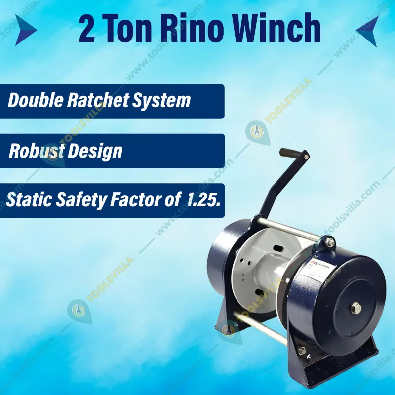 GKS Hand Operated 2 Ton Rhino Winch With Sturdy Construction and Reliable Operation (6 Months Warranty)
