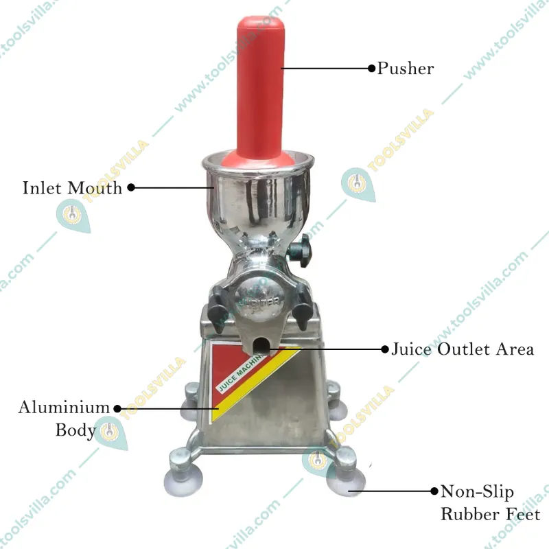 Heavy Duty Manual Pulpy Fruit Juicer (Orange,Mosambi) Machine No.15 With Rotating Handle, 3 inches Hopper Dia