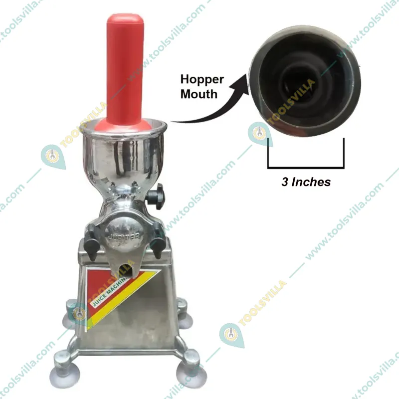Heavy Duty Manual Pulpy Fruit Juicer (Orange,Mosambi) Machine No.15 With Rotating Handle, 3 inches Hopper Dia