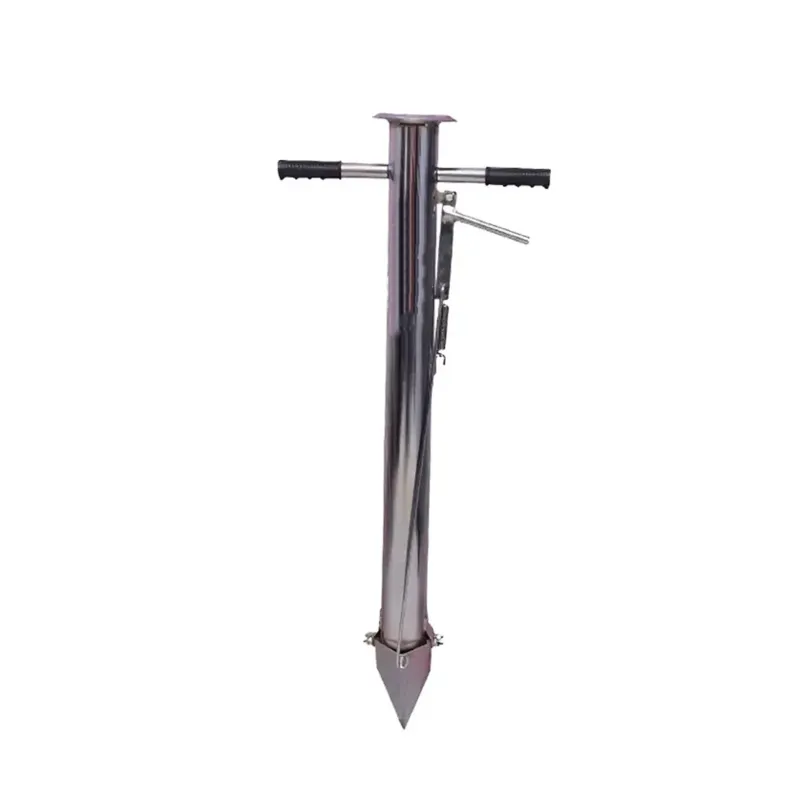 Stainless Steel Hand Push Vegetable Transplanter, Flowers and Bud Transplanter of 7 cm Diameter and 6 inch Opening