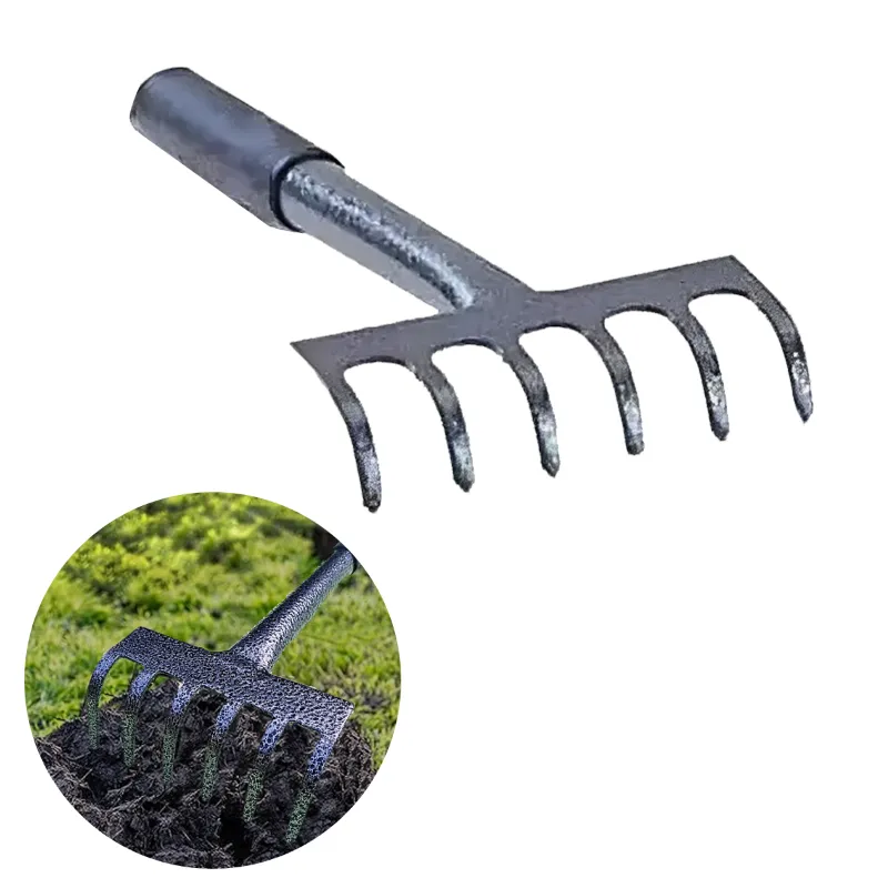 Concorde Mild Steel Hand Rake 6 Teeth for Garden