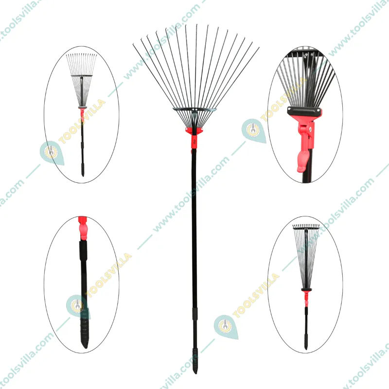 DAP Telescopic Metal Rake, (30-63 inch) Adjustable Handle Rake for Lawn, Garden Broom with Long Handle