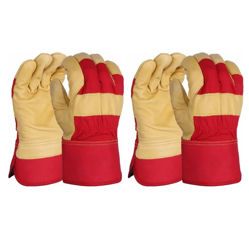 Hand Safety Rigger Gloves - Soft Cow Grain Leather for Ultimate Durability and Comfort (Pack of -2)