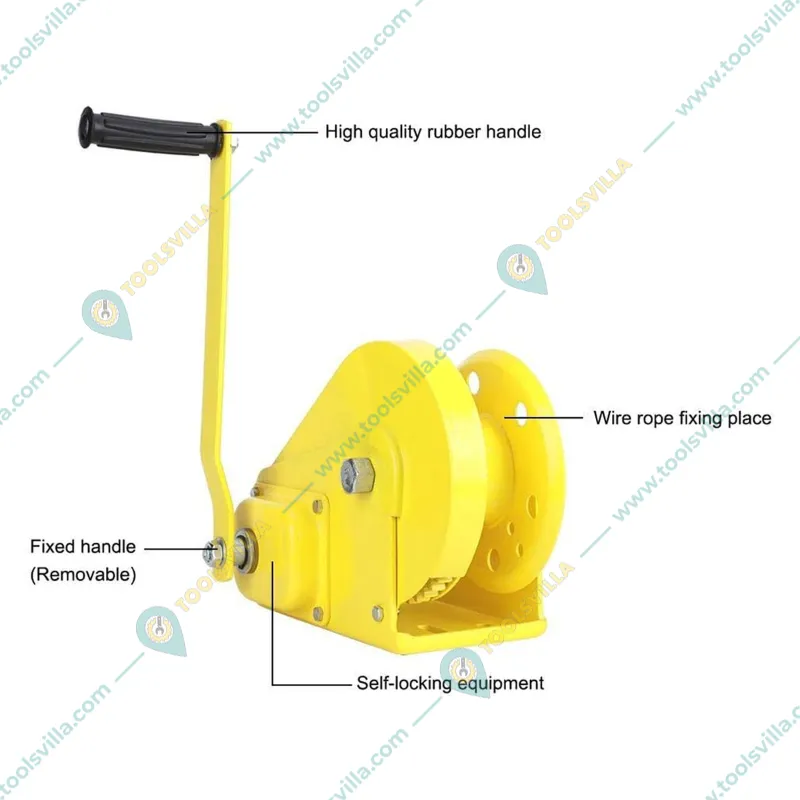 Crossbee 1200 lbs Load Capacity Manual Hand Winch With Automatic