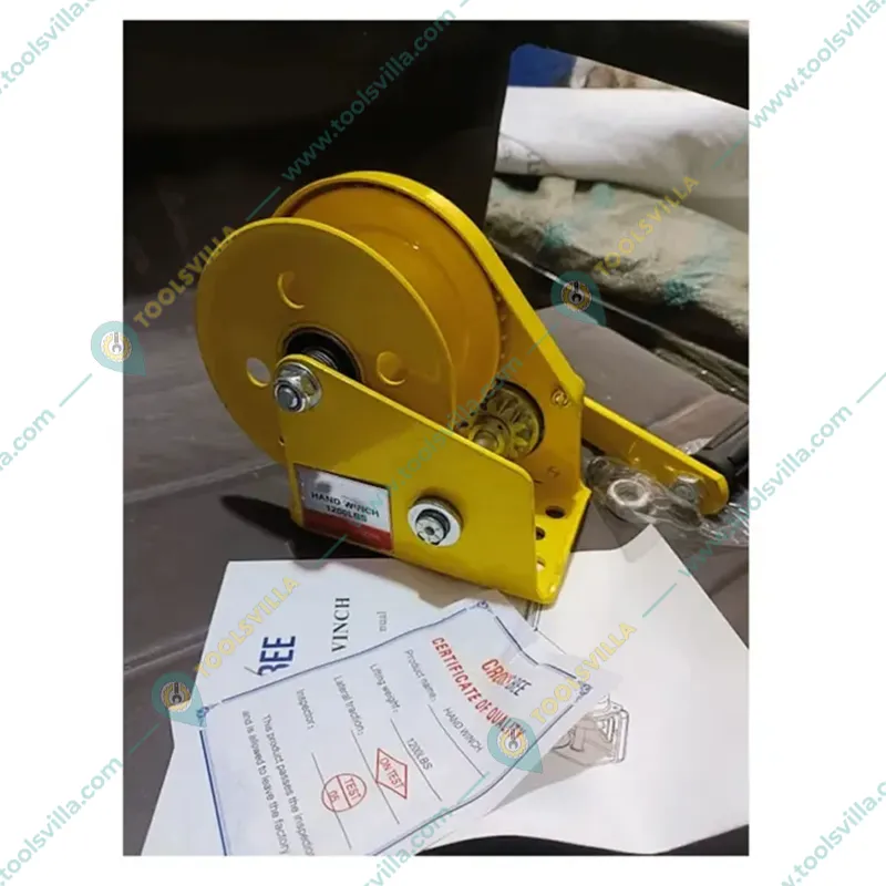 Crossbee Manual Hand Winch With Automatic Locking System,10 Meter Wire Rope And Eye Hook(Capacity-1200 lbs)