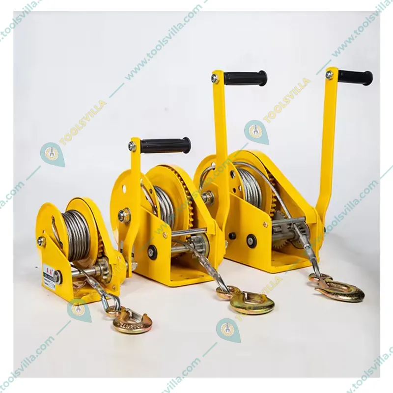 Crossbee Manual Hand Winch With Automatic Locking System,10 Meter Wire Rope And Eye Hook(Capacity-1200 lbs)