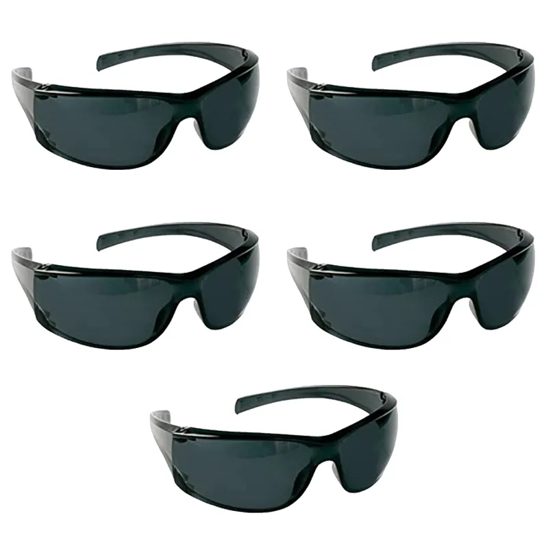 Super Safety Polycarbonate Lens Scratch Resistance Black Safety Goggles(Pack-5)