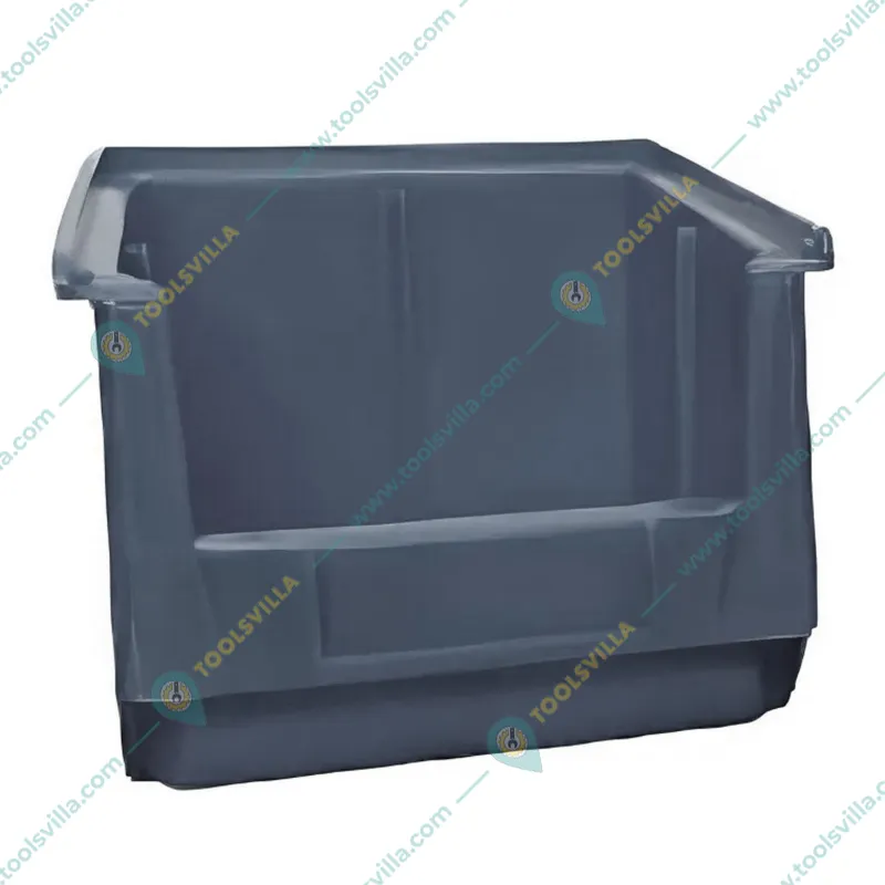 Global Star 200x125x100mm HDPE Crate-15 Grey Storage Bin (Pack Of 12) 