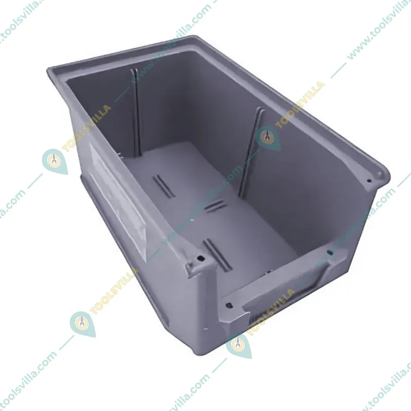 Global Star 230x150x120mm HDPE Crate-25 Grey Storage Bin (Pack Of 12) 