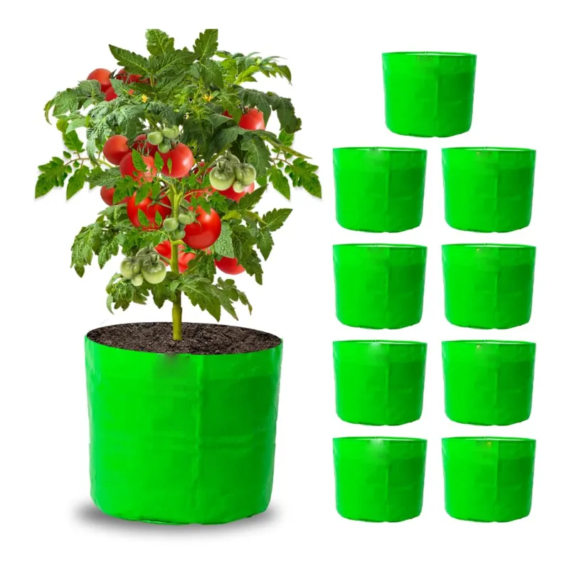 Siddhi 250 GSM 10 pieces HDPE Round Shape Reusable Grow Bag |Suitable for Gardening and Nursery(Size- 8 x 8 inch)