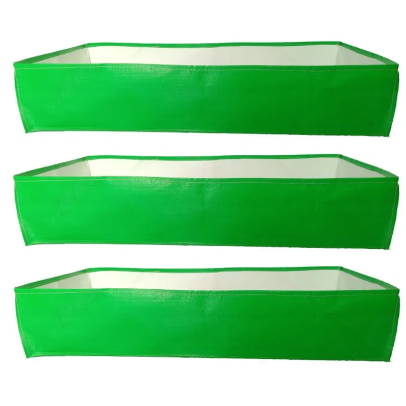 Siddhi 250 GSM 2 x 1 x 1 feet HDPE Rectangular Type, Reusable Grow Bag for Garden and Nursery(Pack-3 pieces)