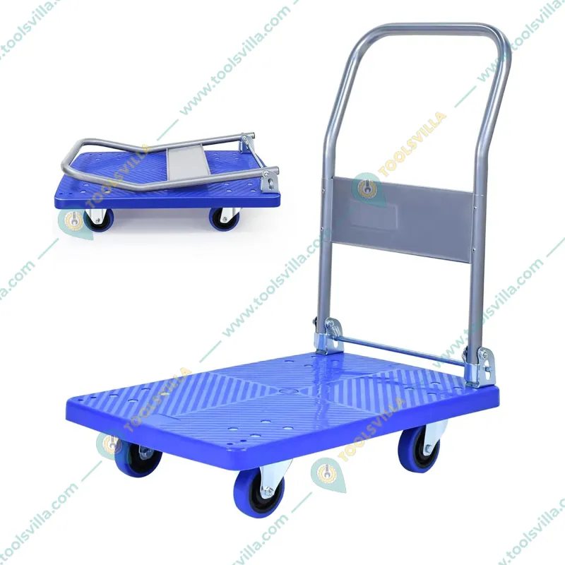 Suwas Trolley 300 kg Load Capacity HDPE Platform Trolley With 1 Year Warranty (SU-PT-010)